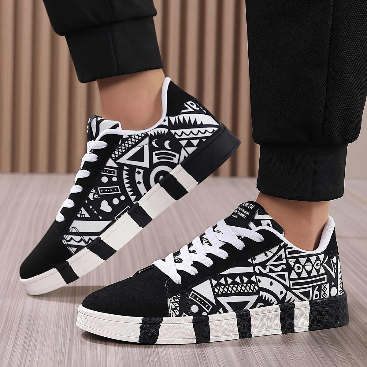 Men's Trendy Skate Shoes, Comfy Non Slip Casual Style Sneakers For Men's Outdoor Activities